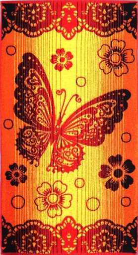 Полотенце махровое Бабочка с кружевом НФ-00007544