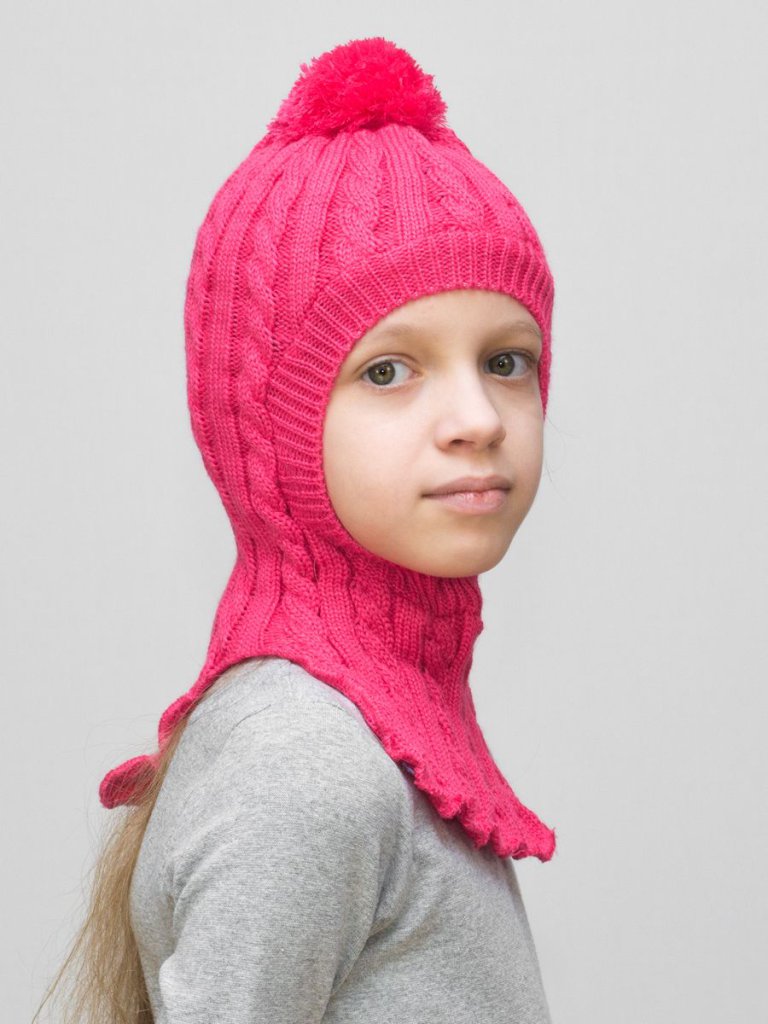 Шапка-шлем для девочки весна-осень Лиза (Цвет малиновый), размер 50-52 11216739