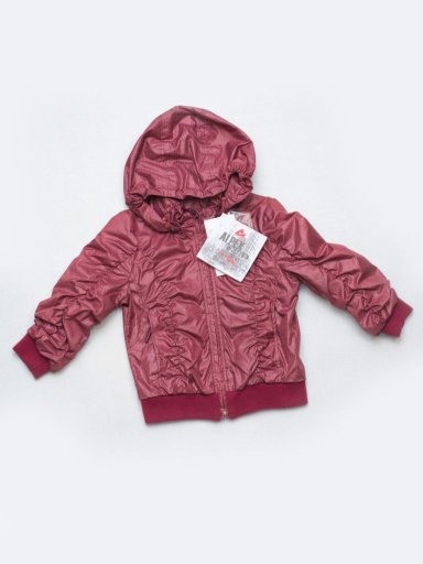 Куртка ветрозащитная утепленная для девочки бордовый, размер 92, 98, 110 КВУ708